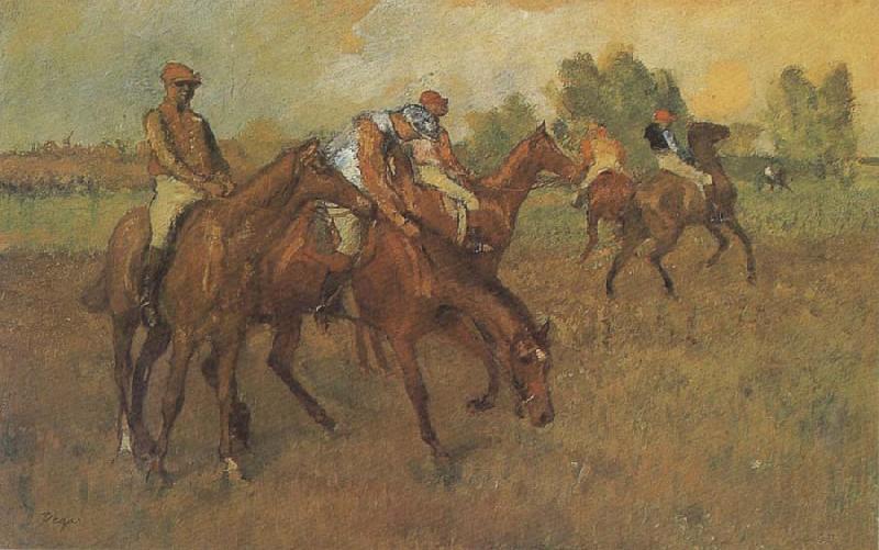 Edgar Degas Before the race oil painting image